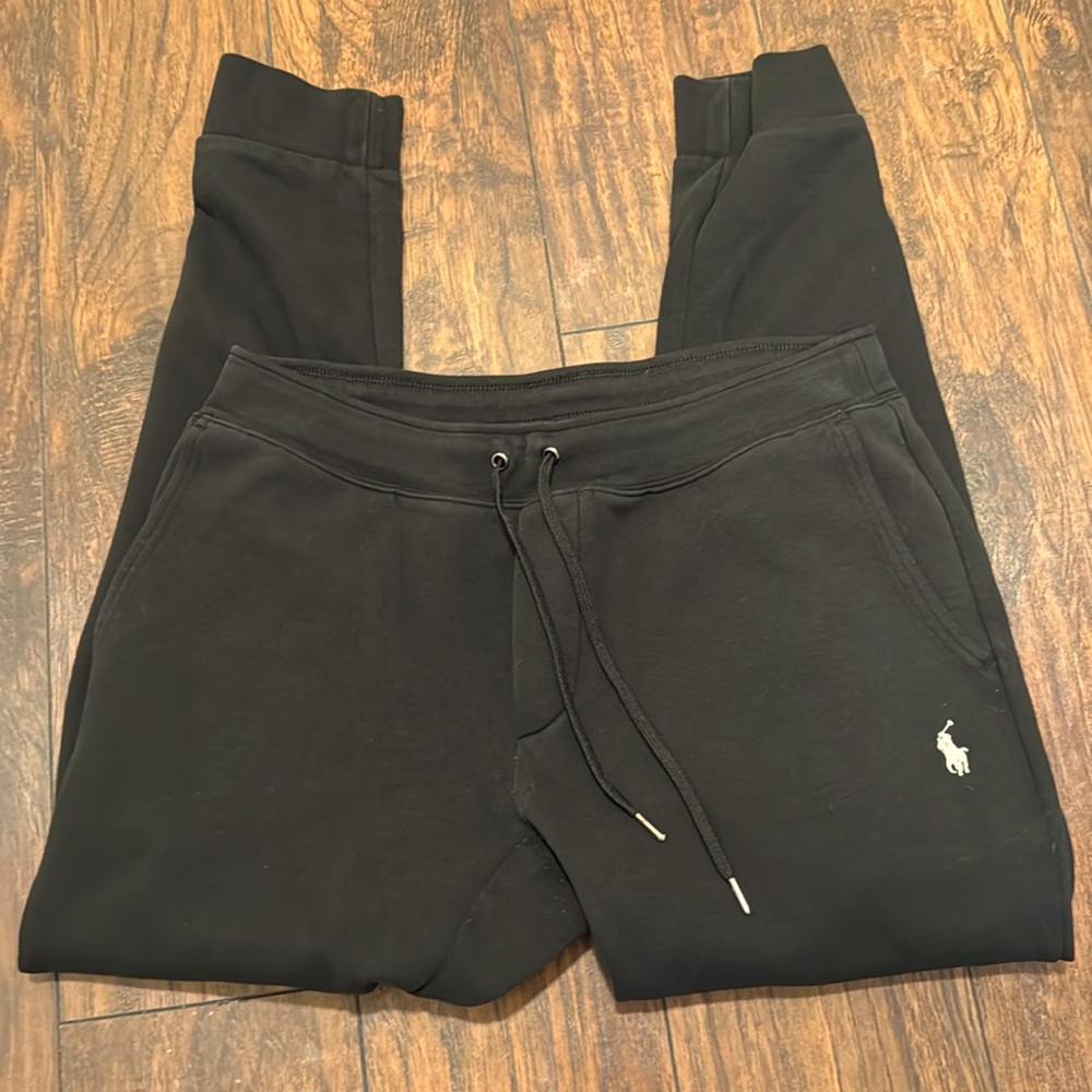 POLO Ralph Lauren Double-Knit Jogger Pants Black Size Medium